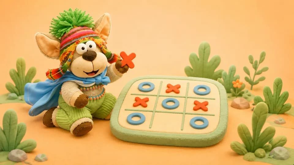 Otto jugando al tatetí